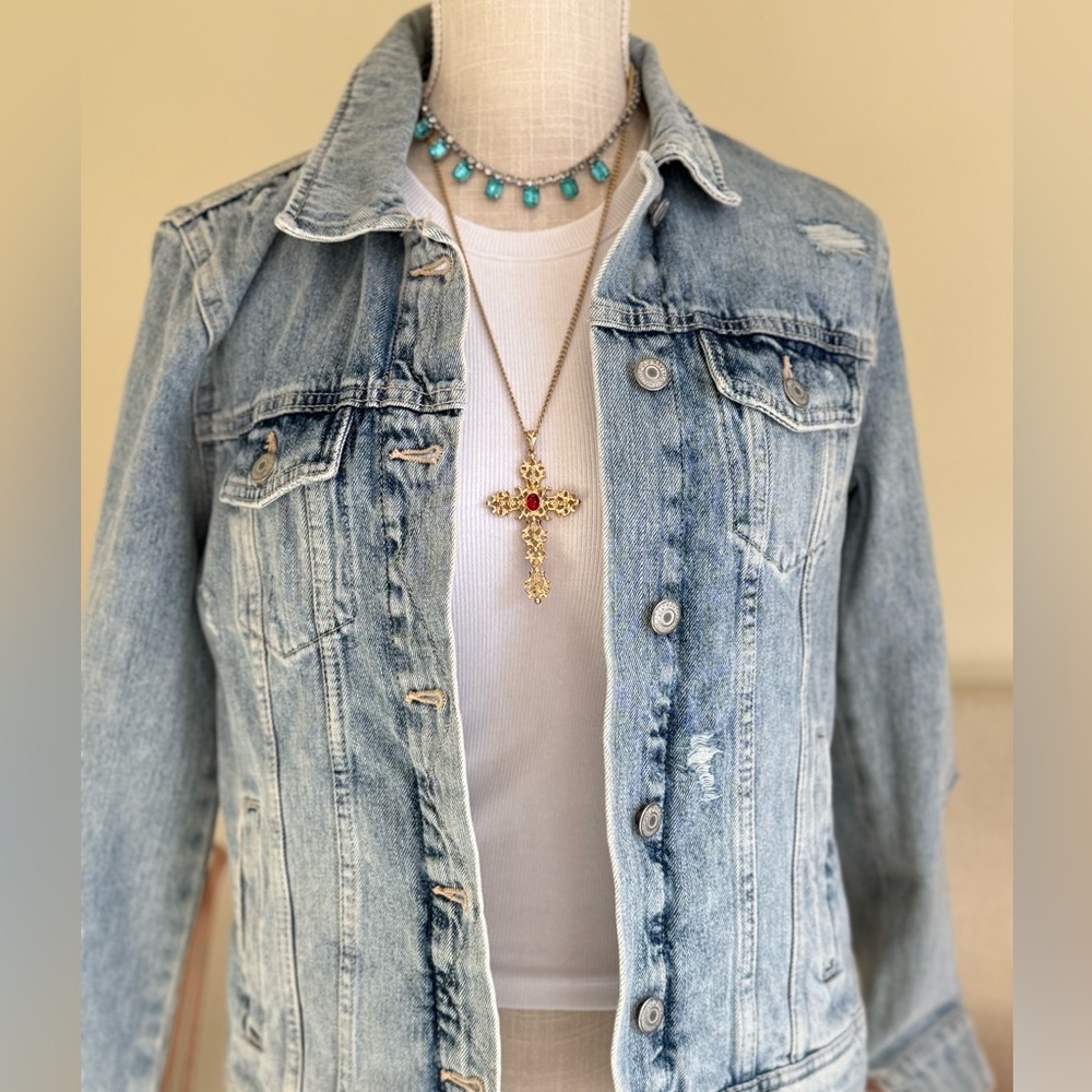 Old Navy Distressed denim jacket